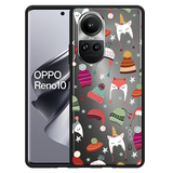 Hoesje Zwart geschikt voor Oppo Reno10 Pro 5G Winter Hats