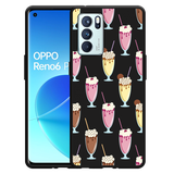 Hoesje Zwart geschikt voor Oppo Reno6 Pro 5G - Milkshakes