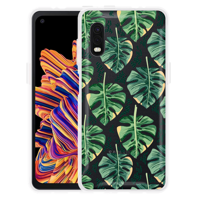 Cazy Hoesje geschikt voor Samsung Galaxy Xcover Pro - Palm Leaves Large