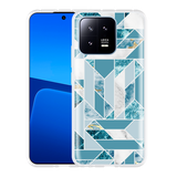 Hoesje geschikt voor Xiaomi 13 Blauw Marmer Patroon