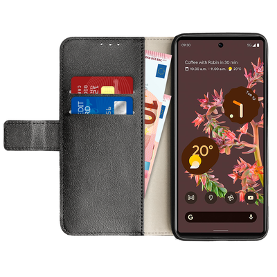 Cazy Wallet Classic Hoesje geschikt voor Google Pixel 6a - Zwart