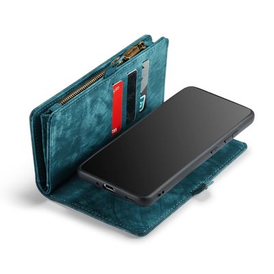 Caseme Hoesje geschikt voor Samsung Galaxy S20 FE - Luxe Leren Portemonnee Hoesje - Blauw
