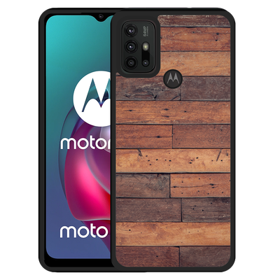 Cazy Hardcase hoesje geschikt voor Motorola Moto G10 - Houten Planken