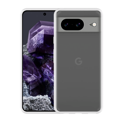 Cazy Soft TPU Hoesje + Tempered Glas Screenprotector geschikt voor Google Pixel 8 - Transparant