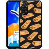 Hoesje Zwart geschikt voor Xiaomi Redmi Note 11/11S - Frikandelbroodjes