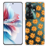 Hoesje geschikt voor Oppo Reno11 F Oranje Bloemen