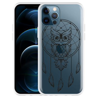 Cazy Hoesje geschikt voor iPhone 12 Pro - Dream Owl Mandala