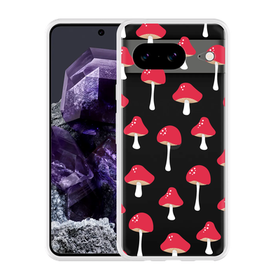 Cazy Hoesje geschikt voor Google Pixel 8 Paddenstoelen