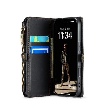 Caseme Case iPhone 16 Pro Max - Crossbody Wallet Case - Black