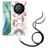 Hoesje met koord geschikt voor Honor Magic5 Lite Unicorn Time