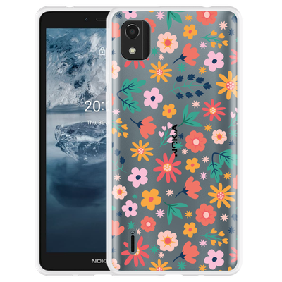 Cazy Hoesje geschikt voor Nokia C2 2nd Edition - Always have flowers