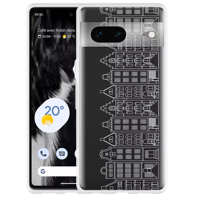 Cazy Hoesje geschikt voor Google Pixel 7 - Grachtenpanden I