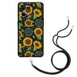 Hoesje met Koord Zwart geschikt voor Oppo Reno 7 - Sunflowers