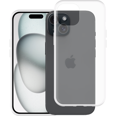 Just in Case iPhone 15 - Soft TPU Case with Necklace Strap - Clear