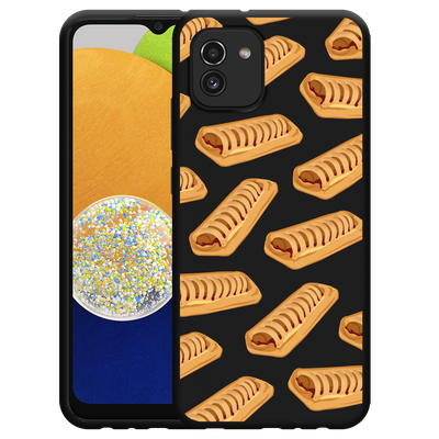 Cazy Hoesje Zwart geschikt voor Samsung Galaxy A03 - Frikandelbroodjes