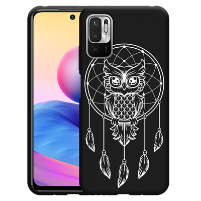 Cazy Hoesje Zwart geschikt voor Xiaomi Redmi Note 10 5G - Dream Owl Mandala