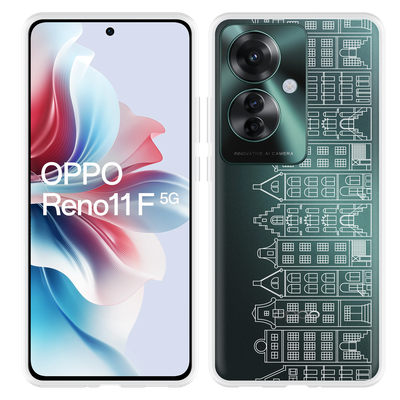 Cazy Hoesje geschikt voor Oppo Reno11 F Grachtenpanden I