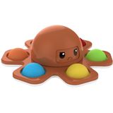 Fidget Spinner met Pop Up Bubble - Face Changing Octopus - Oranje