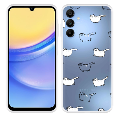 Cazy Hoesje geschikt voor Samsung Galaxy A15 / A15 5G Love my Cat