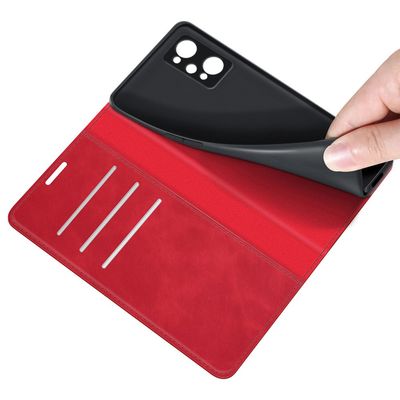 Cazy Wallet Magnetic Hoesje geschikt voor Realme GT2 - Rood