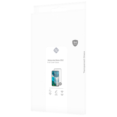 Cazy Tempered Glass Screen Protector geschikt voor Motorola Moto G52 - Zwart - 2 stuks