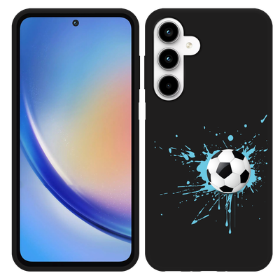 Cazy Hoesje Zwart geschikt voor Samsung Galaxy A35 Soccer Ball