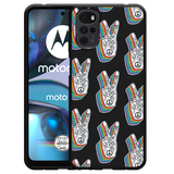 Hoesje Zwart geschikt voor Motorola Moto G22 - Love & Peace