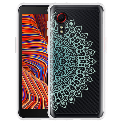 Cazy Hoesje geschikt voor Samsung Galaxy Xcover 5 - Turqoise Mandala