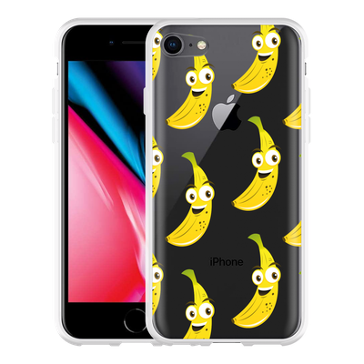 Cazy Hoesje geschikt voor iPhone 8 - Happy Banaan