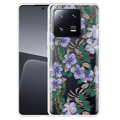 Cazy Hoesje geschikt voor Xiaomi 13 Pro Purple Flowers