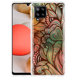 Hoesje geschikt voor Samsung Galaxy A42 - Abstract Colorful