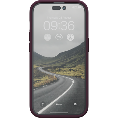 Njord Collections Zalm Leder Case - Hoesje geschikt voor iPhone 14 Pro Max - Paars