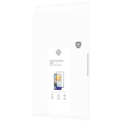 Cazy Full Cover Glass Screen Protector geschikt voor Samsung Galaxy M23 - Zwart