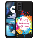 Hoesje Zwart geschikt voor Motorola Moto G22 - Painting