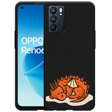 Hoesje Zwart geschikt voor Oppo Reno6 5G - Sleeping Dragon