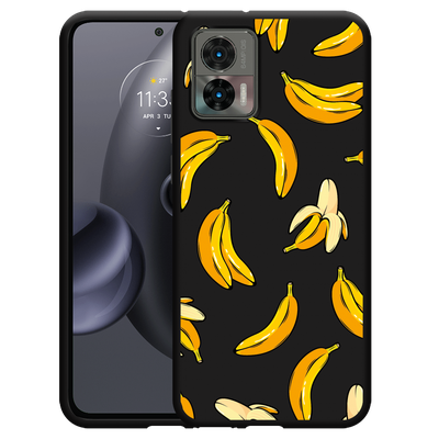 Cazy Hoesje Zwart geschikt voor Motorola Edge 30 Neo - Banana