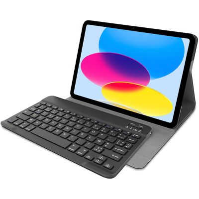 Cazy Hoes met Toetsenbord AZERTY - geschikt voor iPad 2022 (10th Gen) - Zwart
