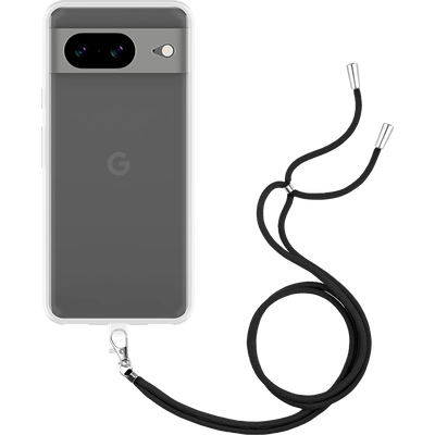 Just in Case Google Pixel 8 - Soft TPU Case with Necklace Strap - Clear