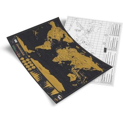 Cazy Luxe Grote Wereldkaart Krasposter - Scratch world map (82x60cm) 2 Stuks