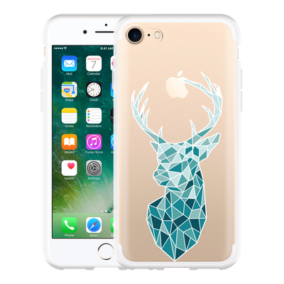 Cazy Hoesje geschikt voor iPhone 7 - Art Deco Deer