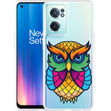 Hoesje geschikt voor OnePlus Nord CE2 - Colorful Owl Artwork