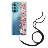 Hoesje met Koord geschikt voor Motorola Edge 30 - Flower Branch