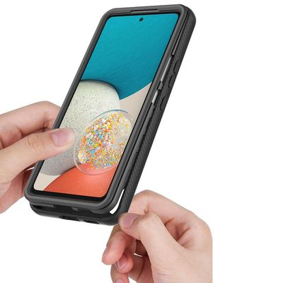 Cazy 360 Defense hoesje geschikt voor Samsung Galaxy A53 - met ingebouwde screenprotector - Zwart