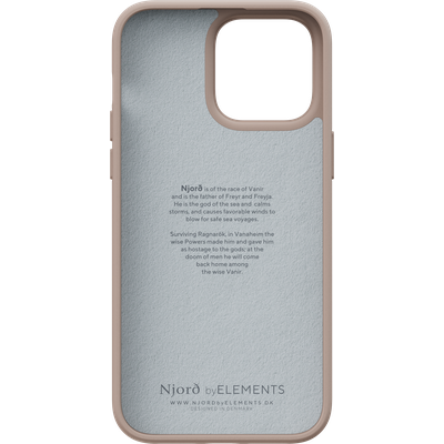 Njord Collections Hoesje geschikt voor iPhone 14 Pro - Fabric Just Case - Pink Sand
