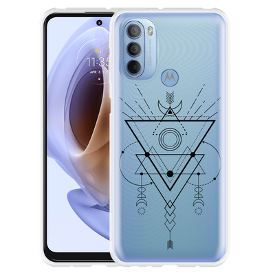 Cazy Hoesje geschikt voor Motorola Moto G41 - Abstract Moon Black