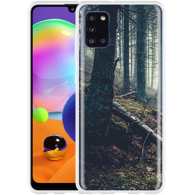 Cazy Hoesje geschikt voor Samsung Galaxy A31 - Dark Forest