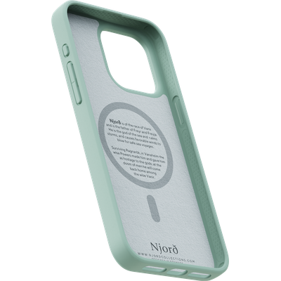 Njord Collections Fabric Hoesje geschikt voor iPhone 15 Pro Max - Premium Stof - 100% gerecycled materiaal - Turquoise