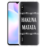 Hoesje geschikt voor Xiaomi Redmi 9AT - Hakuna Matata white