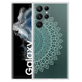 Hoesje geschikt voor Samsung Galaxy S22 Ultra - Turqoise Mandala