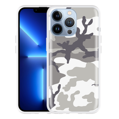 Cazy Hoesje geschikt voor iPhone 13 Pro - Camouflage Grey